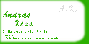 andras kiss business card